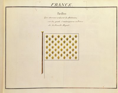 Vlag van een Prins van de Koninklijke Familie, uit Pavillons des Puissances Maritimes door French School