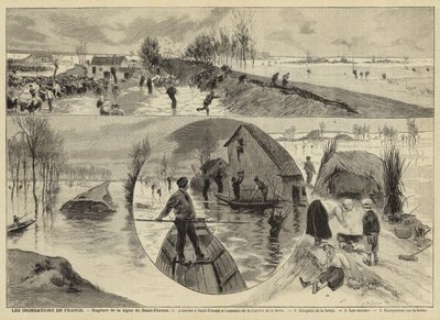 Overstromingen in Frankrijk, 1897 door French School