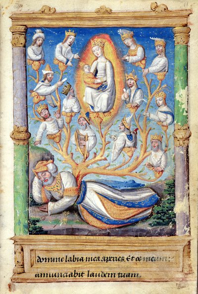 Fol.11r De Boom van Jesse, uit Heures a l