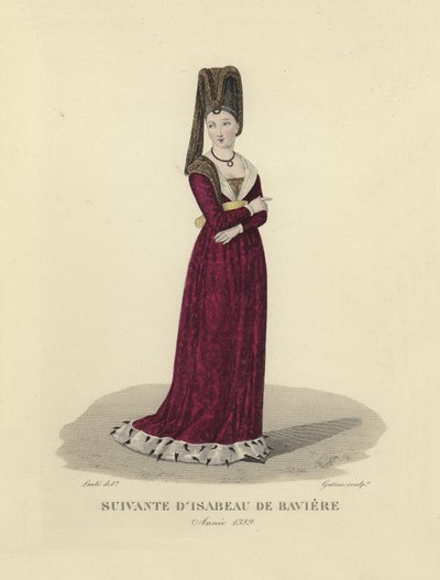 Volgeling van Isabeau van Beieren door French School