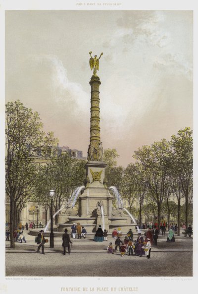 Fontein op het Place du Chatelet door French School
