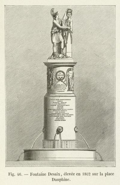Desaix Fontein, opgericht in 1802 op het Dauphineplein door French School