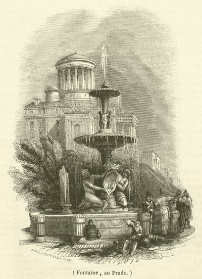 Fontein, in het Prado door French School