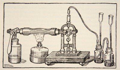 Foucaults draaiende spiegel voor de meting van de lichtsnelheid, kopie door Boris Mestchersky (d.1957) illustratie uit Histoire de la Nation Francaise, Sciences, Volumes I & II, door Gabriel Hanotaux (1853-1944), 1924 door French School