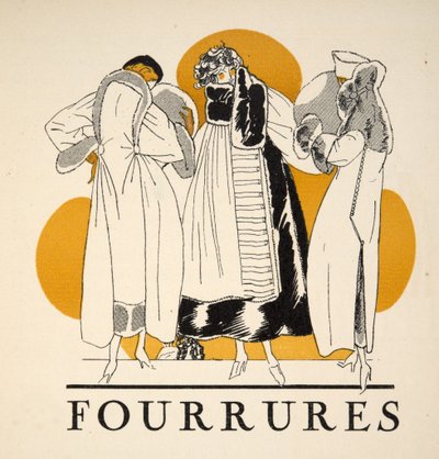 Fourrures uit Gazette de Bon Ton, pub. 1920 door French School