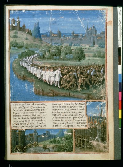 De Eerste Kruistocht van Peter de Kluizenaar, uit Passages faits Outremer geschreven door Sebastien Mamerot, ca. 1490 door French School