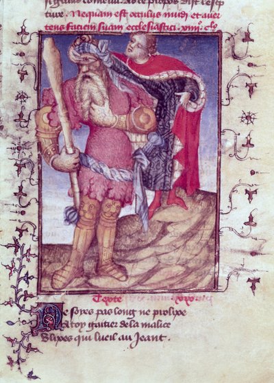Odysseus die het oog van de Cycloop doorboort, uit de Epitre d