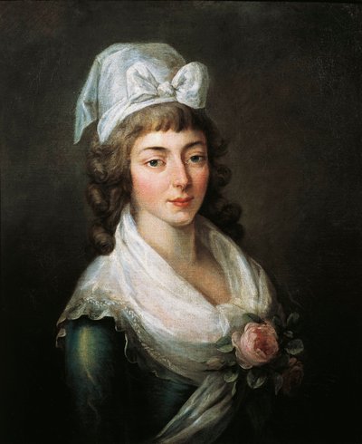 Frankrijk, Parijs, Versailles, Portret van Madame Roland (Marie-Jean Roland de la Platiere) door French School