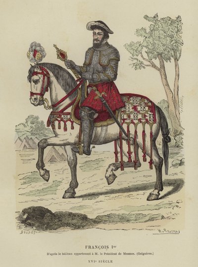 Frans I, koning van Frankrijk, 16e eeuw door French School