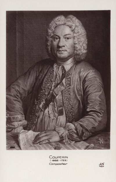 François Couperin, Franse barokcomponist, organist en klavecinist (1668-1733) door French School
