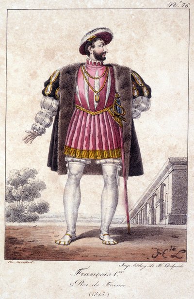 Francois I, Koning van Frankrijk geboren in Cognac in 1494 en overleden in Rambouillet in 1547 door French School