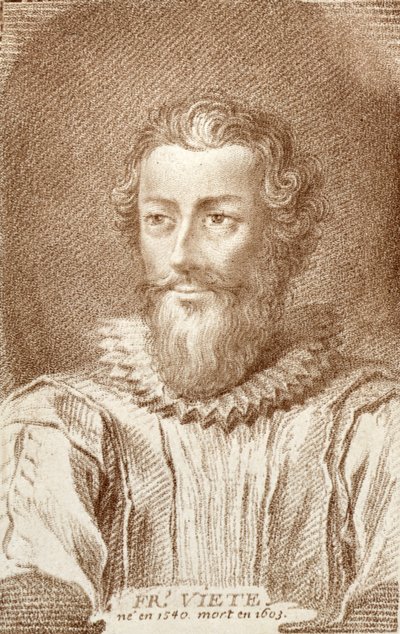 François Viète (1540-1603), illustratie uit Histoire des Mathématiciens door Alexandre Saverien (1720-1805), gepubliceerd in Parijs 1766 door French School