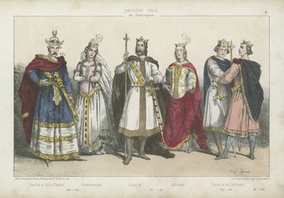 Frankische koningen en koninginnen van de Karolingische dynastie door French School