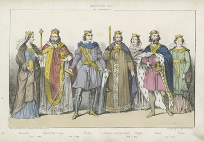 Frankische koningen en koninginnen van de Karolingische dynastie door French School