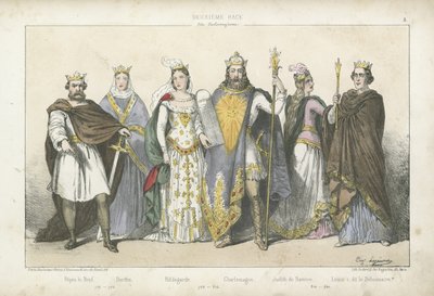 Frankische koningen en koninginnen van de Karolingische dynastie door French School