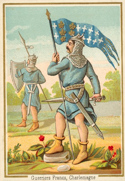 Frankische krijgers uit de tijd van Karel de Grote door French School