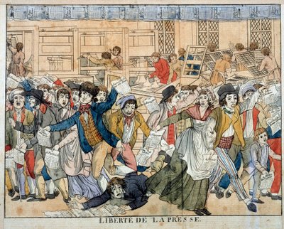 Vrijheid van de pers tijdens de Franse Revolutie: Artikel 10 van de Verklaring van de Rechten van de Mens (26/08/1789) door French School