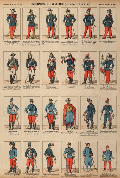 Franse leger cavalerie-uniformen door French School
