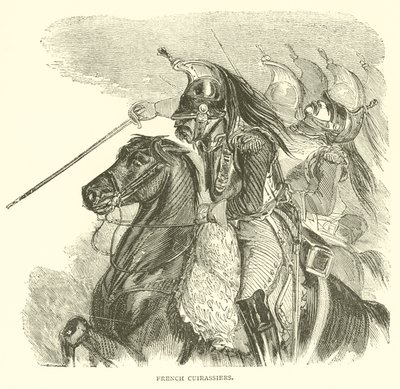 Franse Cuirassiers (gravure) door French School