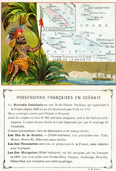 Franse bezittingen in Oceanië, c.1890 door French School