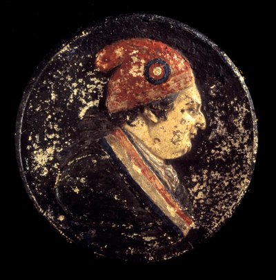 Franse Revolutie: Portret van Lodewijk XVI met Frygische muts door French School