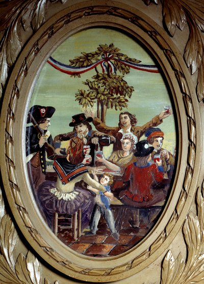 Franse Revolutie: de Republikeinse maaltijd in Café Le Procope in Parijs door French School