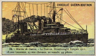 Frans slagschip Danton door French School