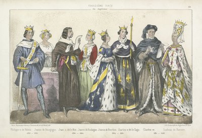 Franse koningen en koninginnen van de 14e en 15e eeuw door French School