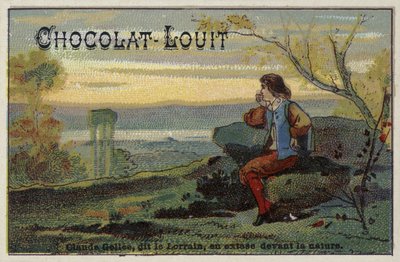 Franse landschapsschilder Claude Gellée, bekend als Le Lorrain, in extase voor de natuur door French School