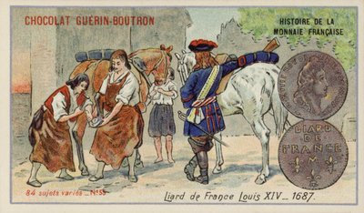 Franse liard uit het bewind van Lodewijk XIV door French School