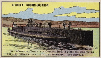 Franse onderzeeër Gustave Zede door French School