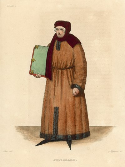 Froissard (gekleurde gravure) door French School