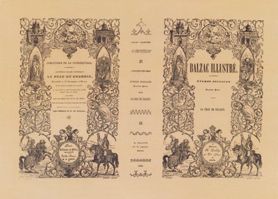 Frontispice van La Peau de Chagrin, uit een geïllustreerde editie van de werken van Honoré de Balzac door French School