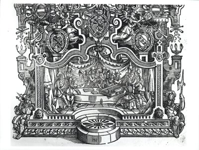 Frontispice van de Missen door Roland de Lassus (1532-94), 1589 door French School