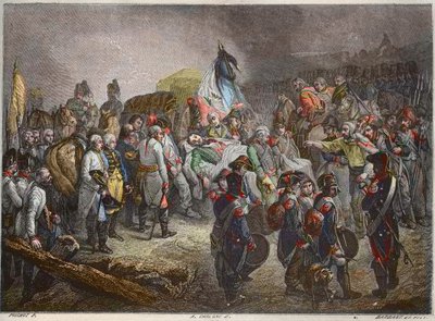 Begrafenis van Generaal Marceau, september 1796 (Francois Severin Marceau Desgraviers) - Nieuwe Nationale Encyclopedie door Maurice La Charest - 1870 door French School