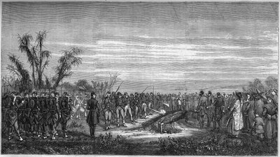 Begrafenis van Generaal Edouard Collineau (1810-1861) in Tsien Tsin (China), 15 januari door French School