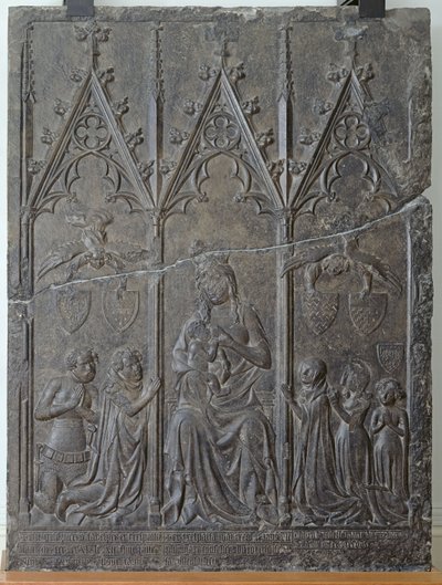 Grafstèle van de Sacquespee familie, van de St. Nicaise begraafplaats in Arras door French School