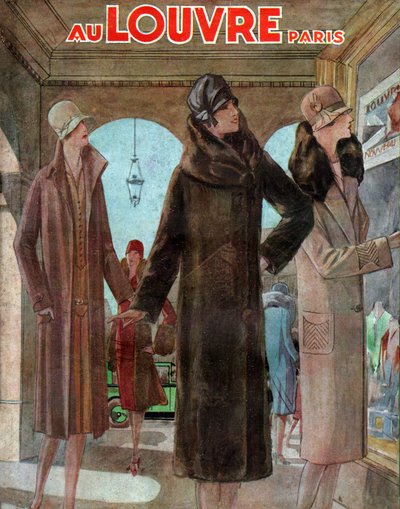 Bont rue de Rivoli, Parijs. 1928 (gravure) door French School