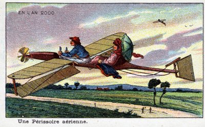 Toekomstige dagen: Een negentiende-eeuwse visie op het jaar 2000 - Serie "In het jaar 2000": een geventileerde perisserie - Chromolithografie door Villemard door French School