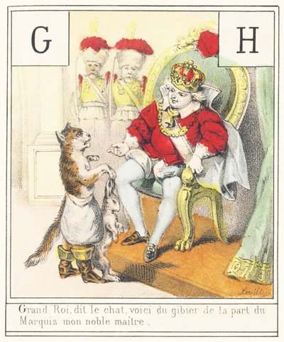 G H: Grote koning, zei de kat, hier is spel van de markies mijn nobele meester door French School