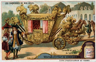 Gala koets van Lodewijk XIV - Liebig chromolithografie, begin 20e eeuw door French School