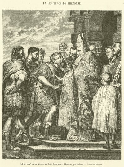 Keizerlijke galerij van Wenen, Sint Ambrosius en Theodosius door French School