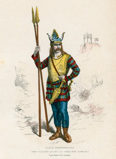 Gallische hoofdman voor de verovering door de Romeinen door French School