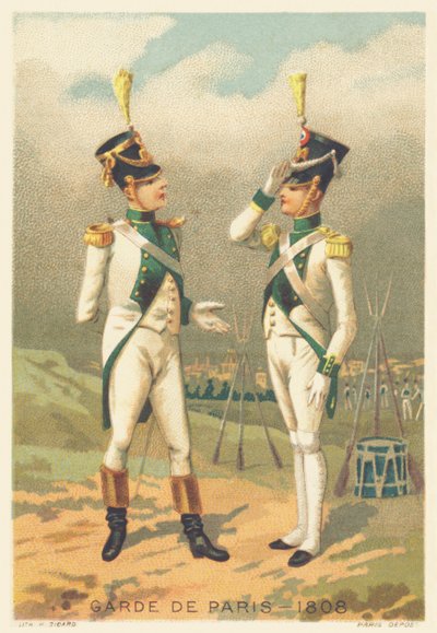 Garde de Paris in 1808 (Eenheid verantwoordelijk voor het handhaven van de orde in Parijs, opgericht in 1802 en ontbonden in 1812) door French School