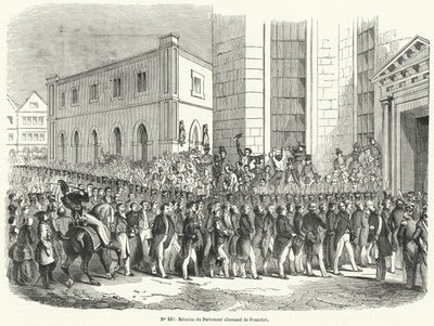 Verzameling van het Duitse parlement in Frankfurt door French School