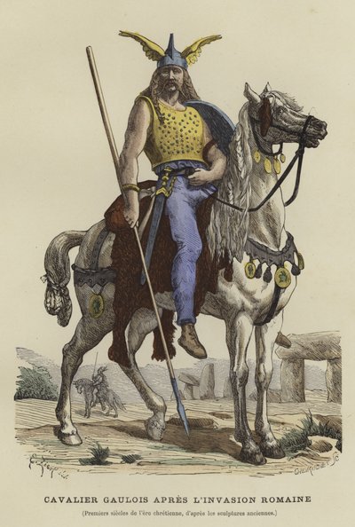 Gallische cavalerist na de Romeinse invasie door French School