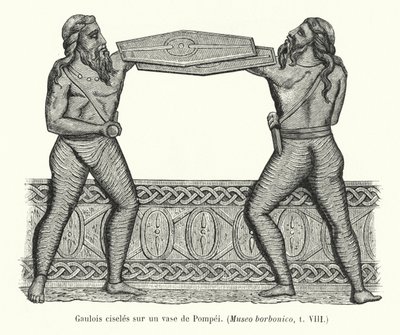 Galliërs gegraveerd op een vaas uit Pompeii door French School