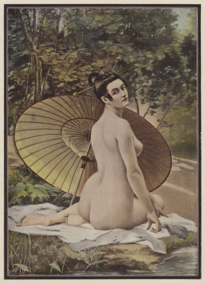 Geisha neemt een bad door French School