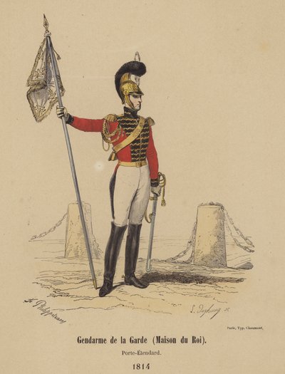 Gendarme van de Garde (Huis van de Koning), Vaandeldrager door French School