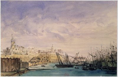 Algemeen uitzicht op Algiers, 1845 door French School